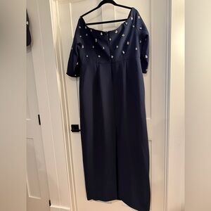 Sachin + Babi Navy Maxi Dress with Embellishments